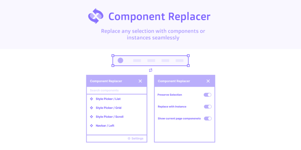 Free Component Replacer Figma Plugin | Figma Elements