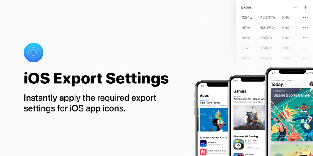 Free iOS Export Settings Figma Plugin | Figma Elements