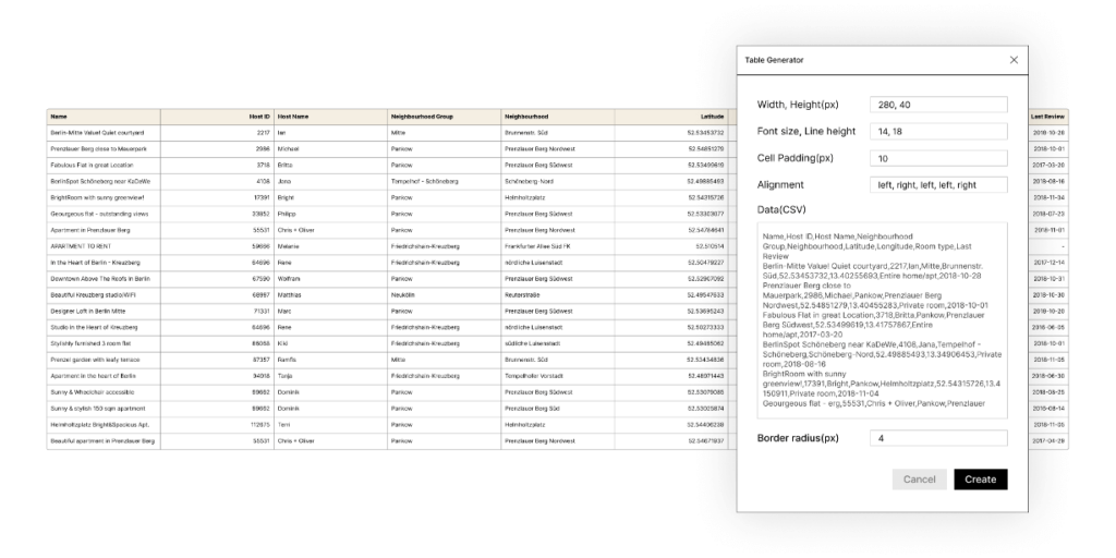 Free Table Generator Figma Plugin | Figma Elements