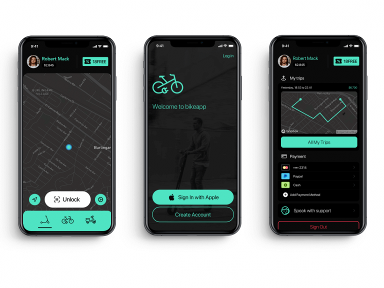 Bike and Scooter UI Kit Free Figma Resource Figma Elements