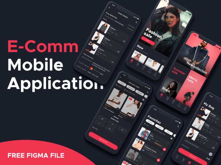 Dark Ecommerce UI Kit - Free Figma Resource | Figma Elements