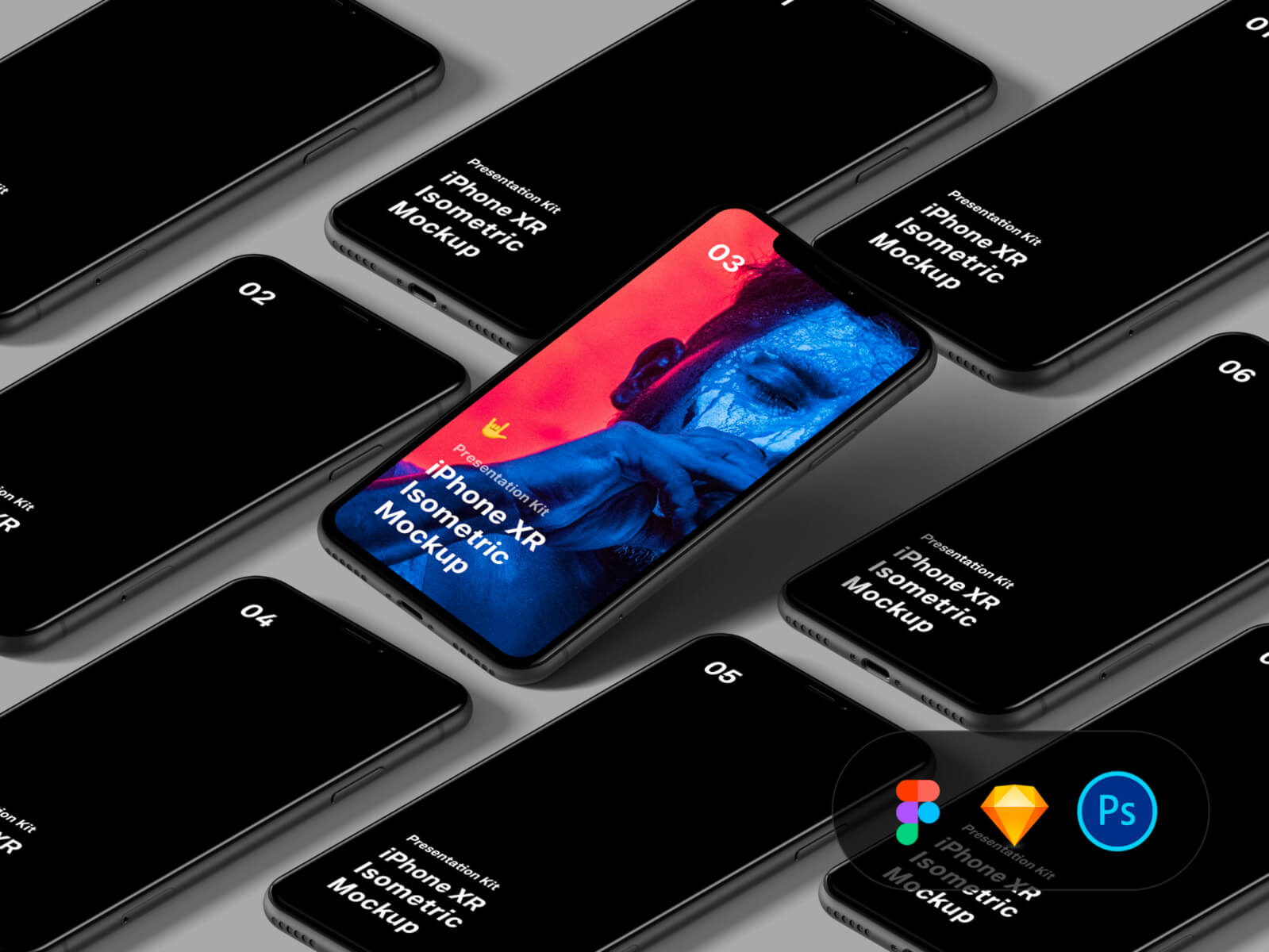 Download Iphone Xr Isometric Mockup Free Figma Resource Figma Elements