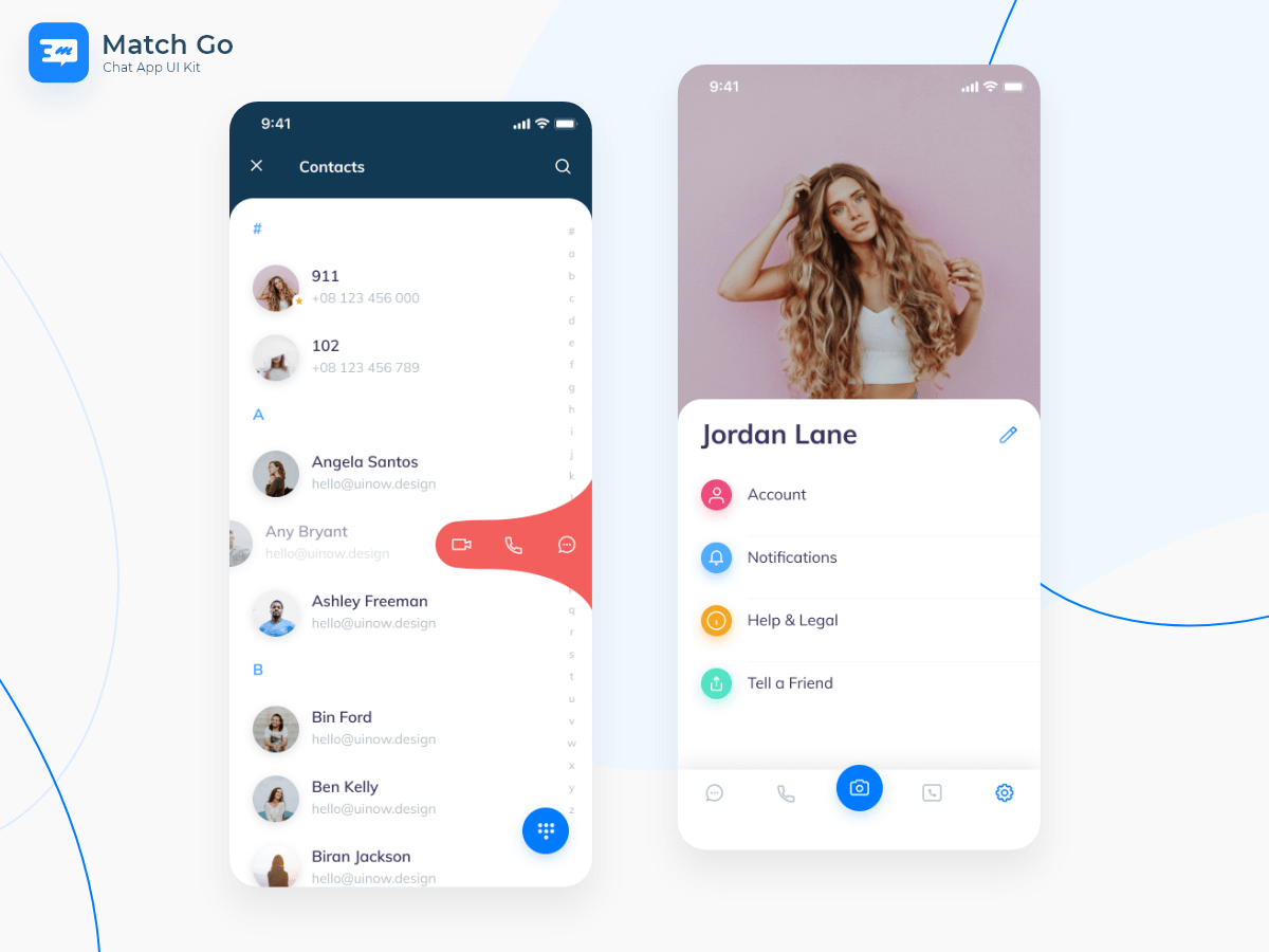 blue chatting app