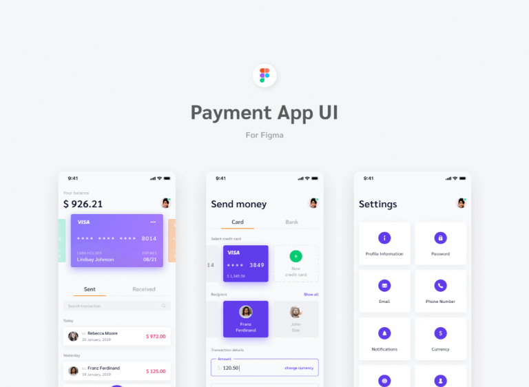 Ui Pay Ios Payment App iOS UI - Free Figma Resource | Figma Elements