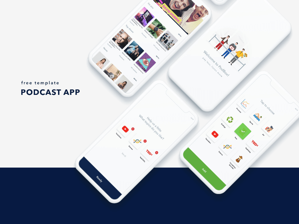 Podcast App Template Free Figma Resource Figma Elements