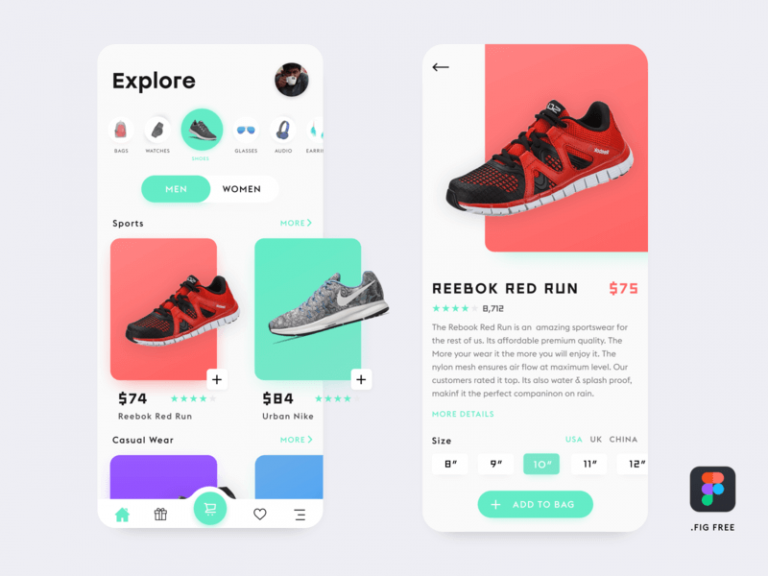 Ecommerce Shoes App Free Figma Resource Figma Elements
