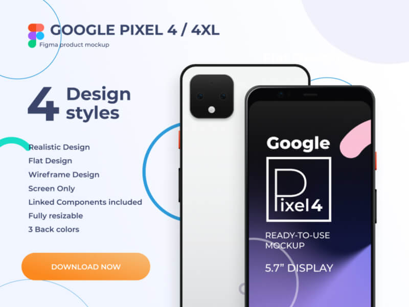 Download Google Pixel 4 And 4 Xl Mockup Free Figma Resource Figma Elements