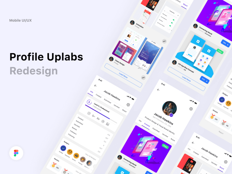 Profile Uplabs Redesign - Free Figma Resource | Figma Elements