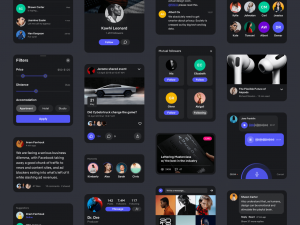 Download Social Media UI Kit - Free Figma Resource | Figma Elements