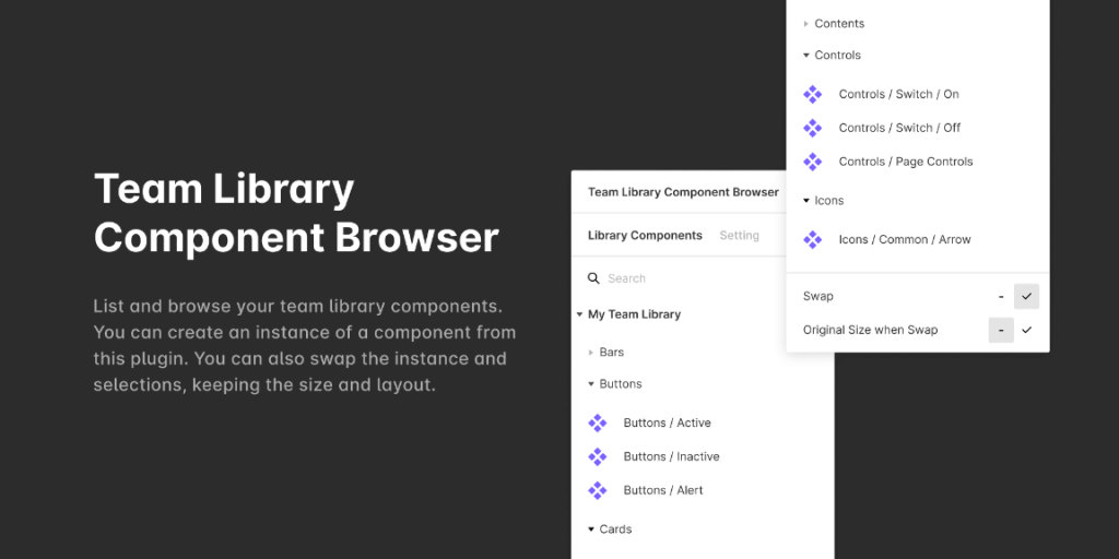 Free Team Library Component Browser Figma Plugin Figma Elements