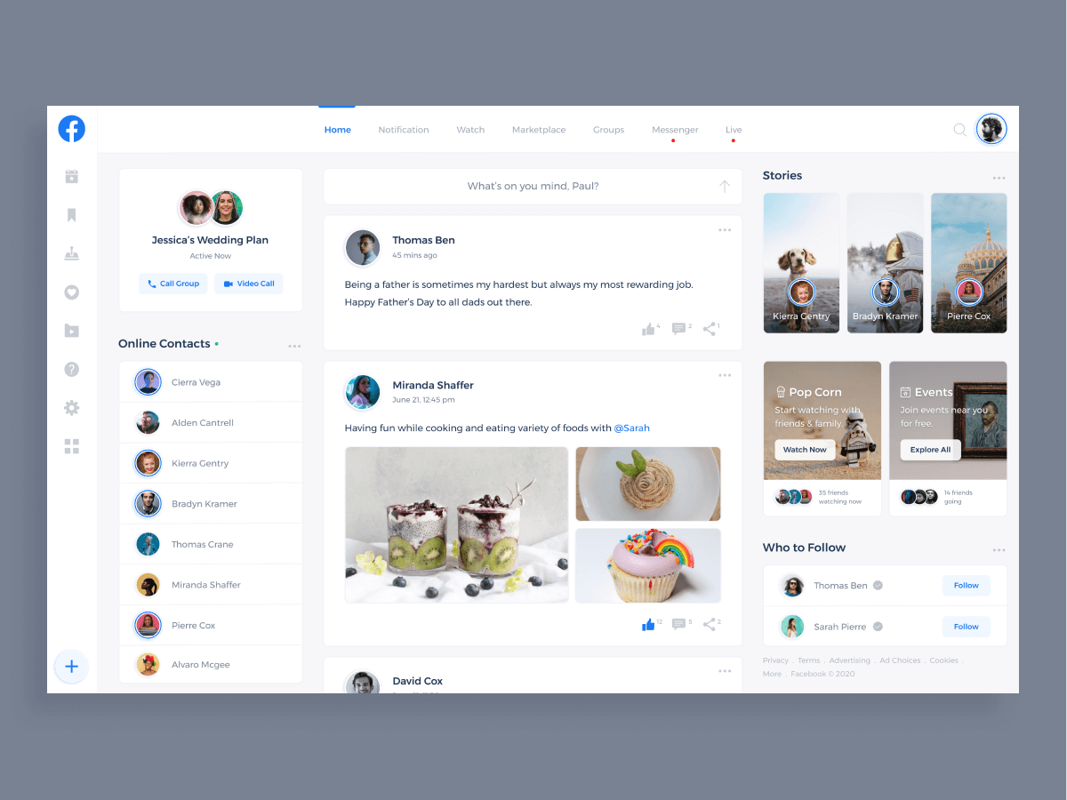 Facebook Redesign Free Figma Resource Figma Elements