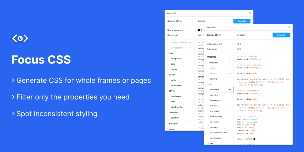 Free Focus CSS Figma Plugin | Figma Elements