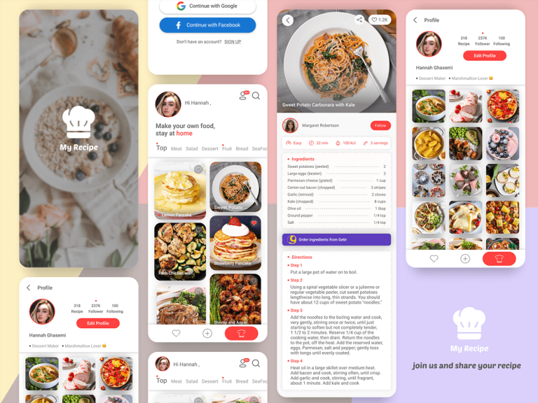 Food App UI - Free Figma Resource | Figma Elements