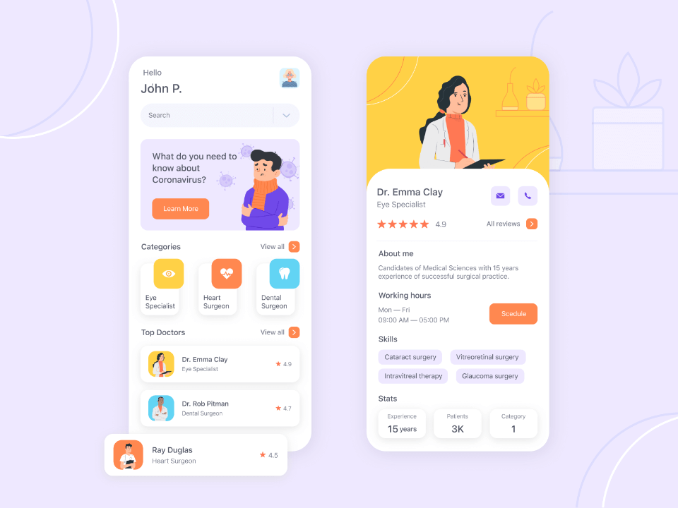 Medical App Template, Medical App Design