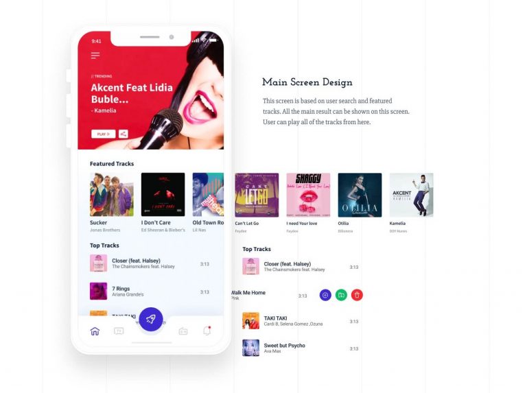 Music App - Free Figma Resource | Figma Elements