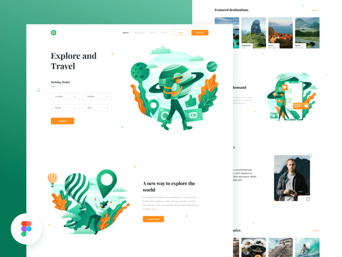 Travel Website Template Free Figma Resource Figma Elements