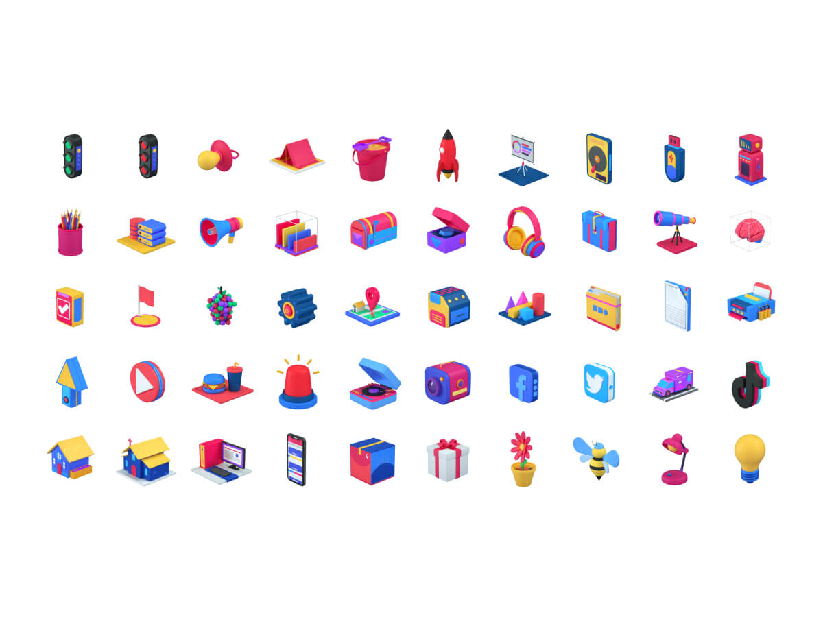 3D Icons Pack for Figma