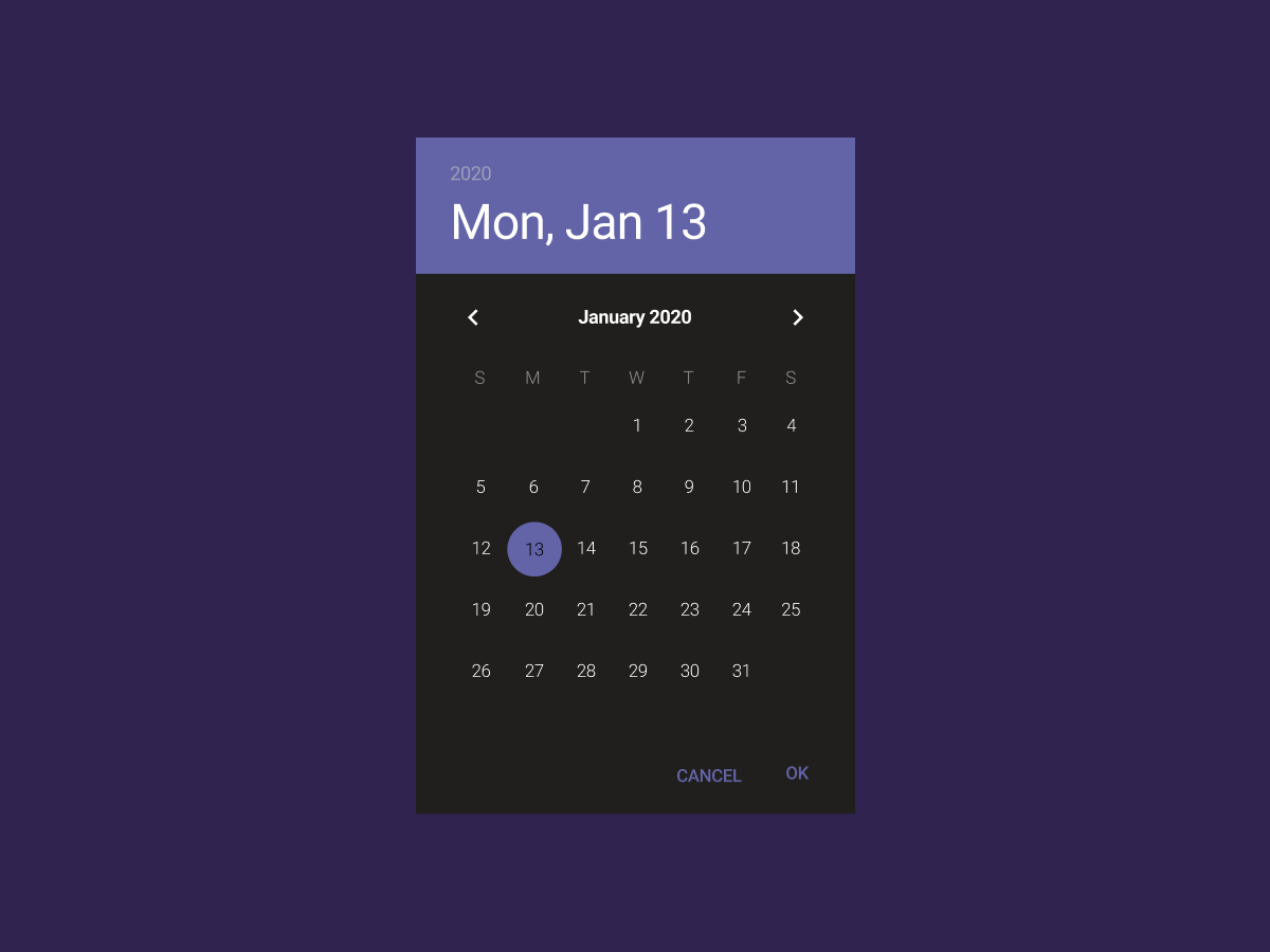 Android Calendar Figma UI Kit
