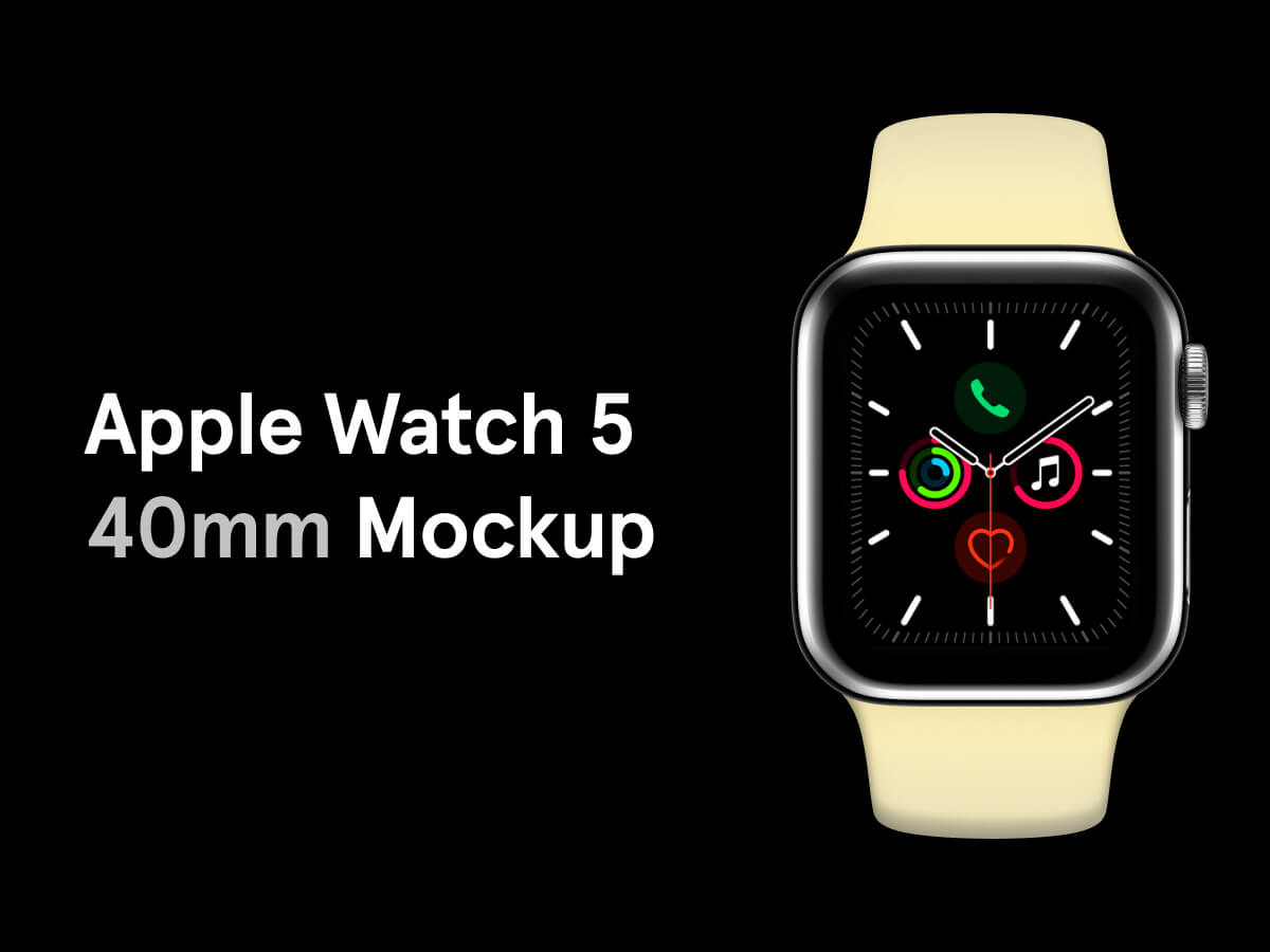 Apple Watch 5 40mm Mockup - Free Figma Resource | Figma Elements