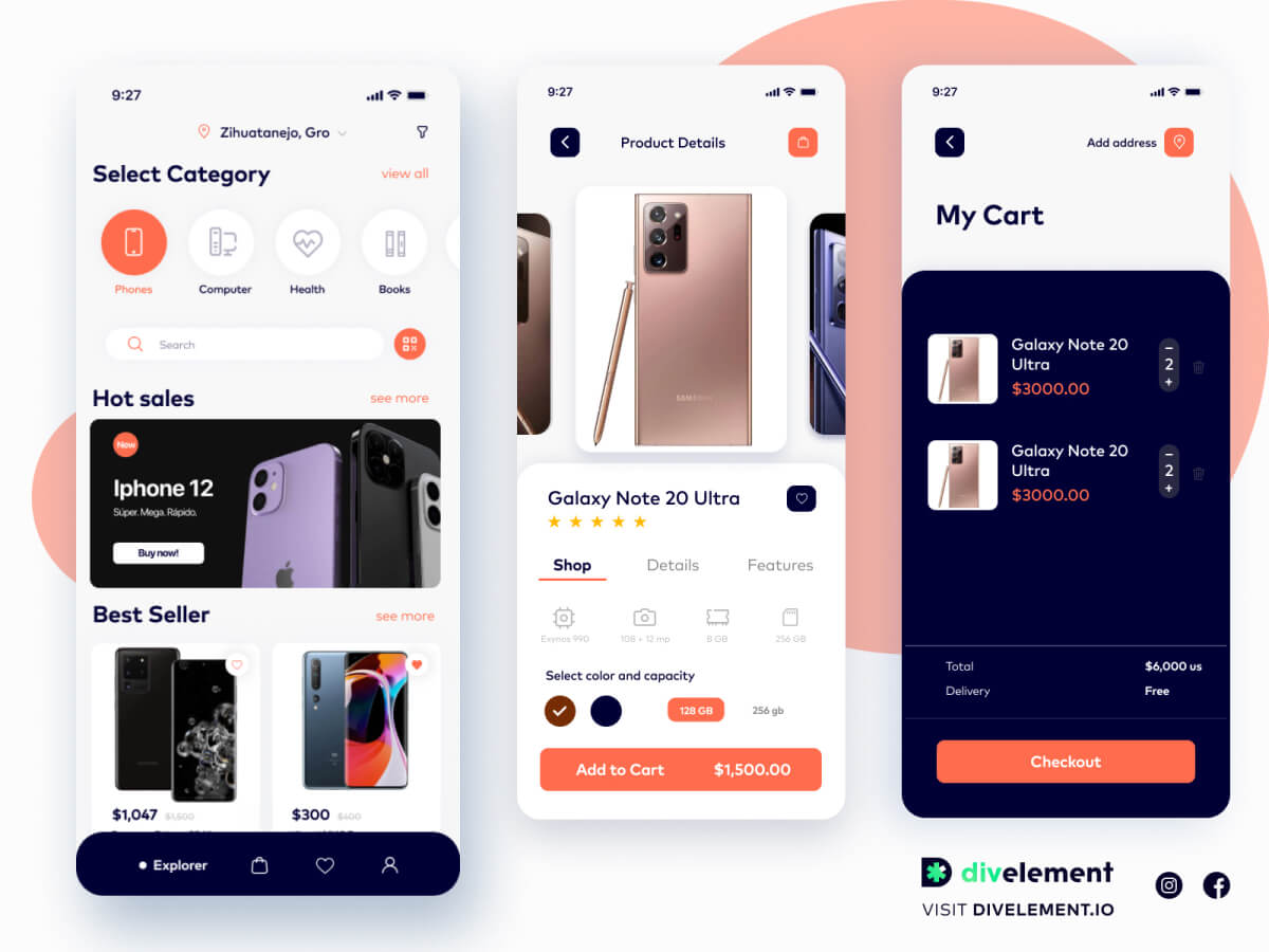 ECommerce App  Free Figma Resource  Figma Elements