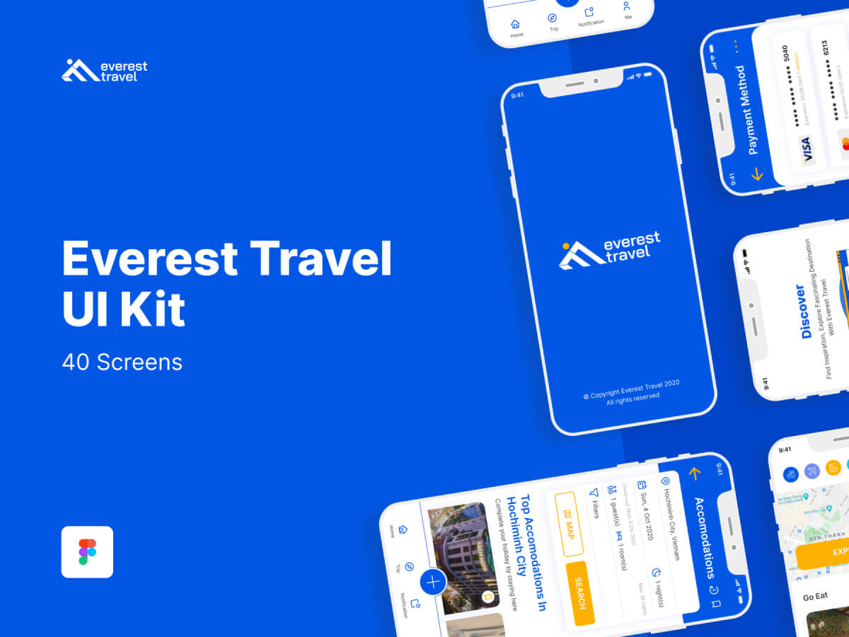 Everest Travel Figma UI Kit