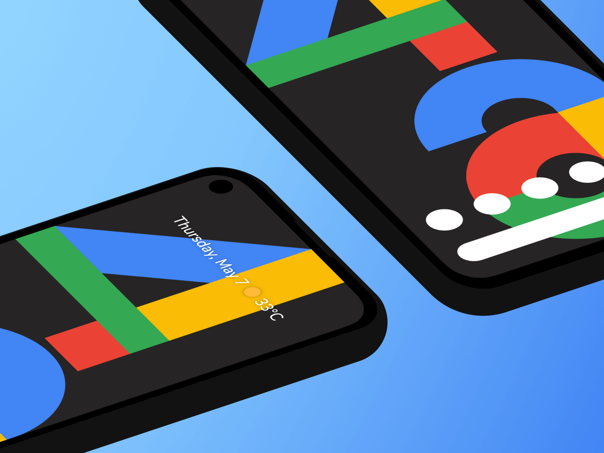 Google Pixel 4 Isometric Figma Mockup