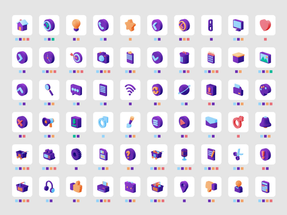 Isometric 3D Icons for Figma