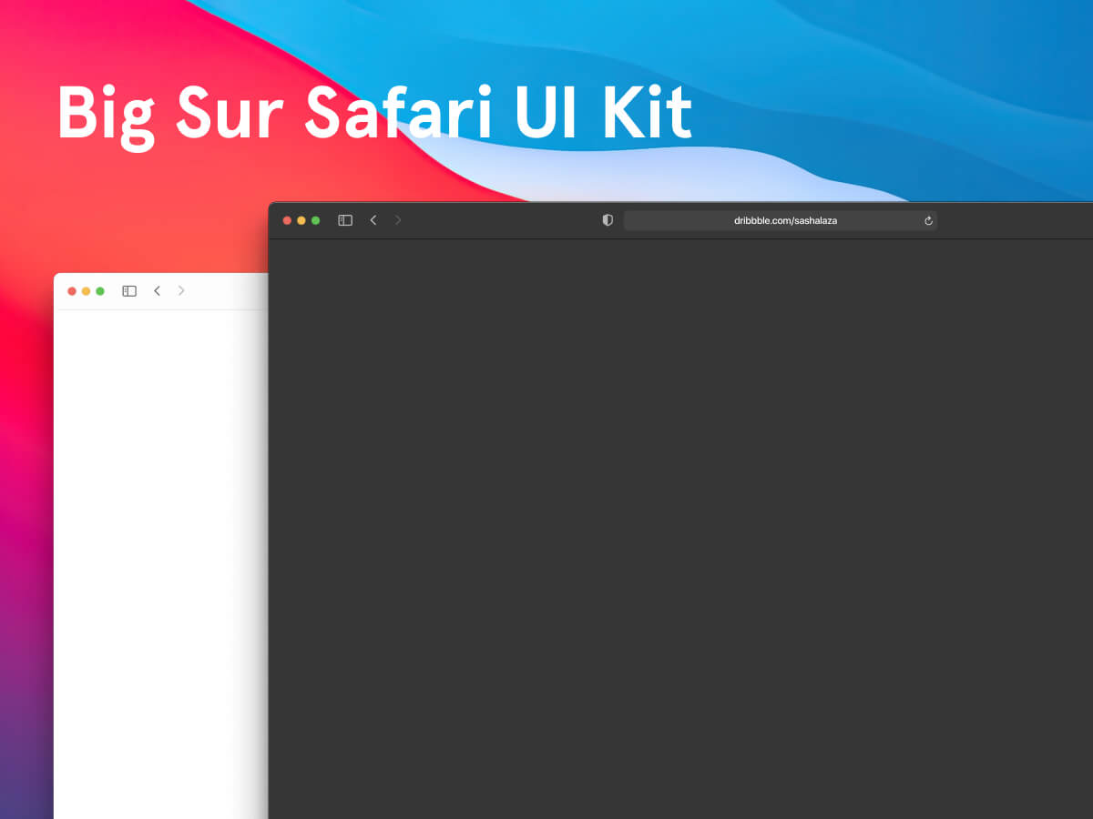 macOS Big Sur Safari Figma UI Kit