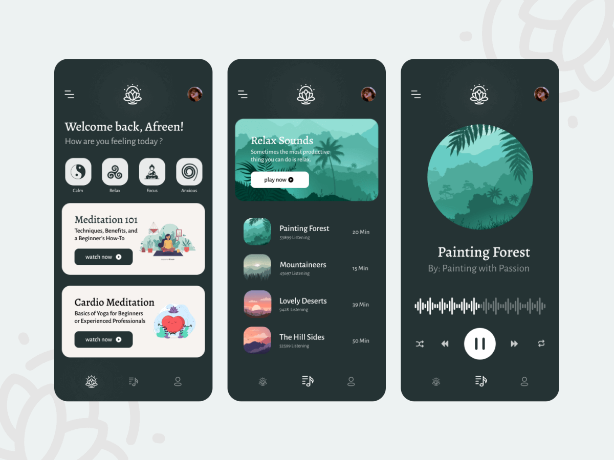 Meditation App Figma UI Kit