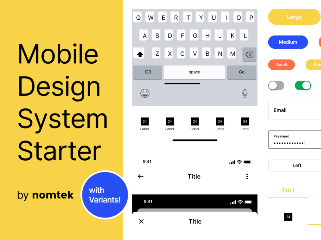 Mobile Design System UI Kit Figma
