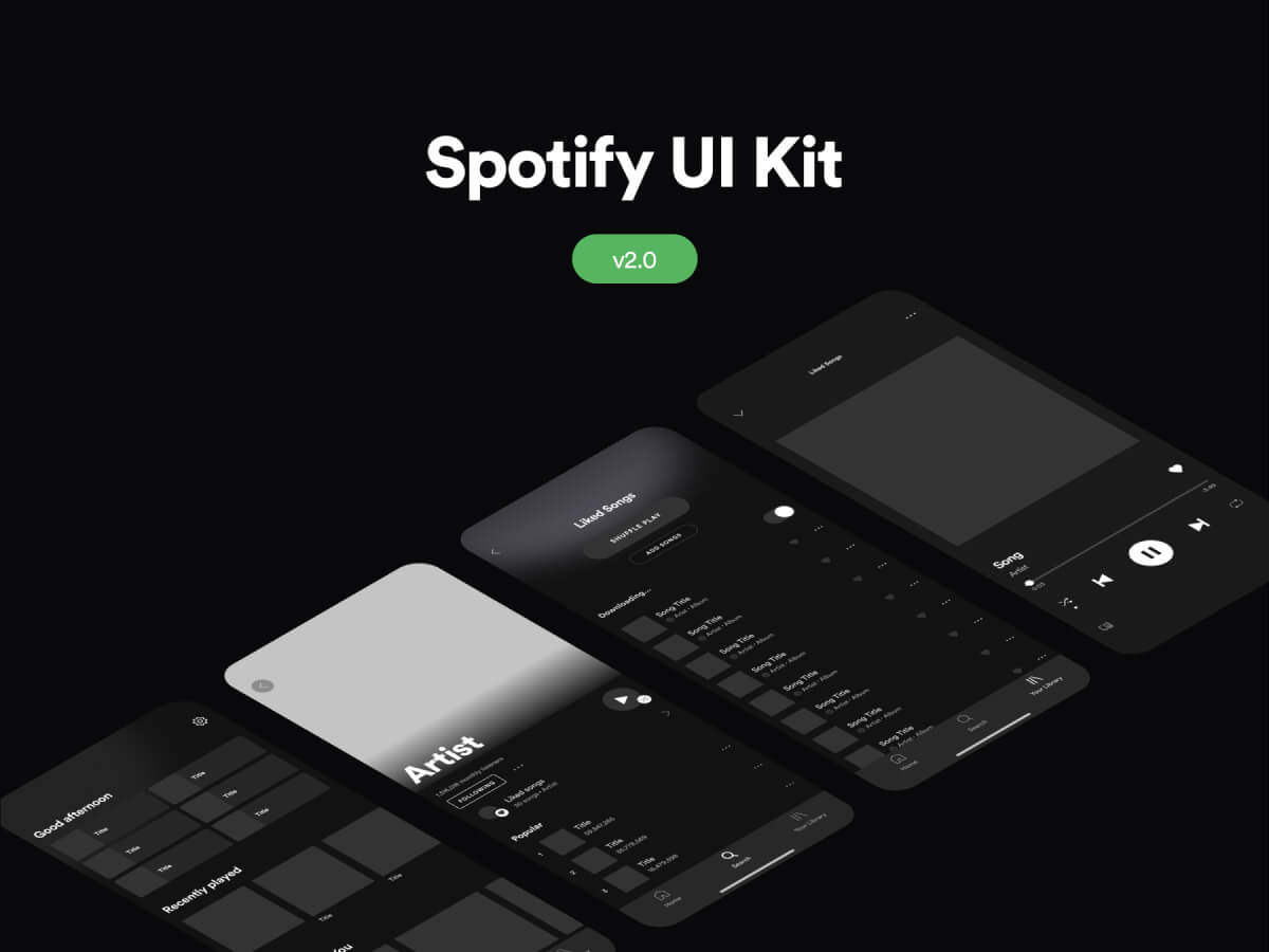 Spotify Mobile Figma UI Kit