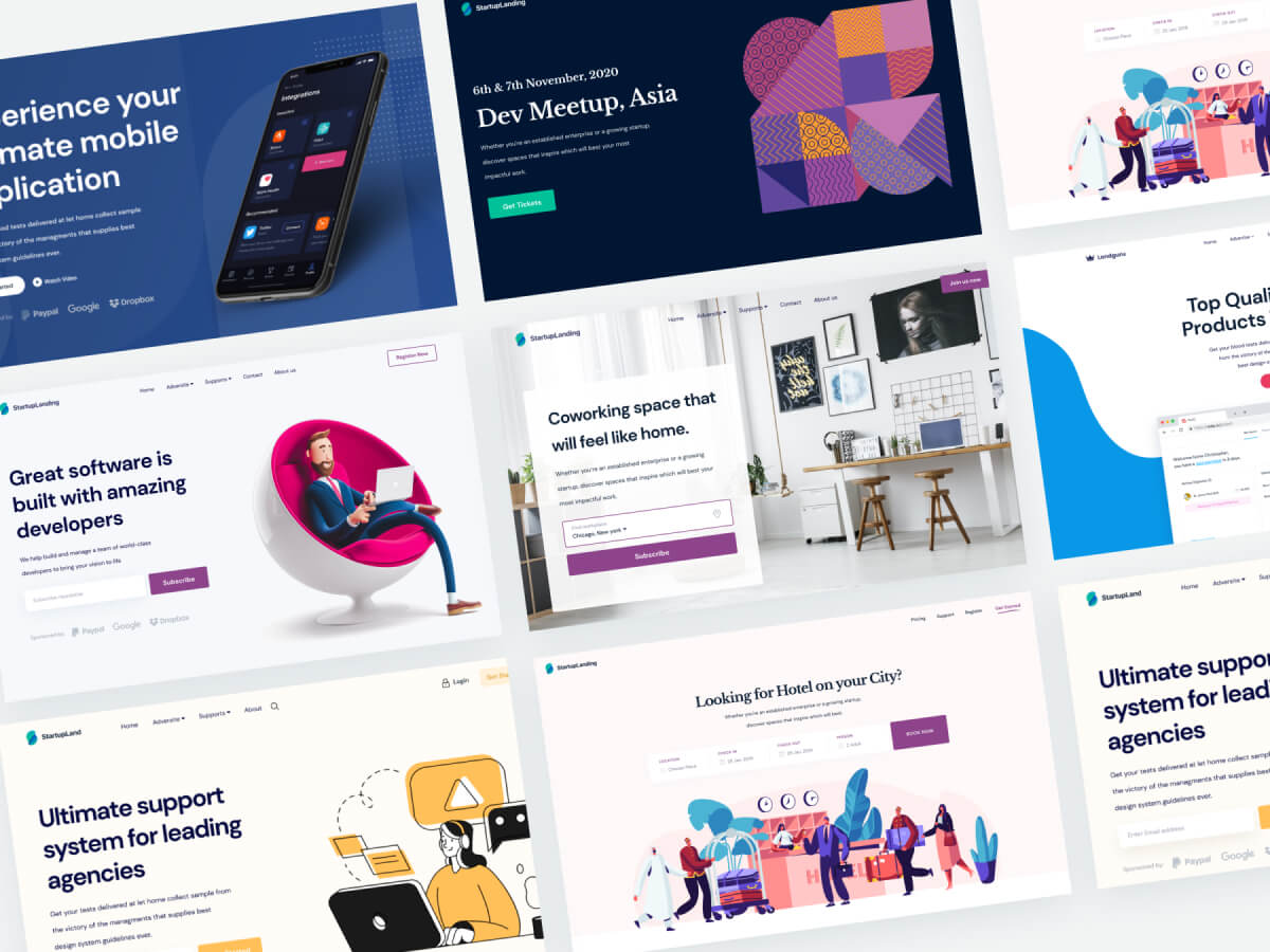 Startup Landing Page Free Figma Resource Figma Elements