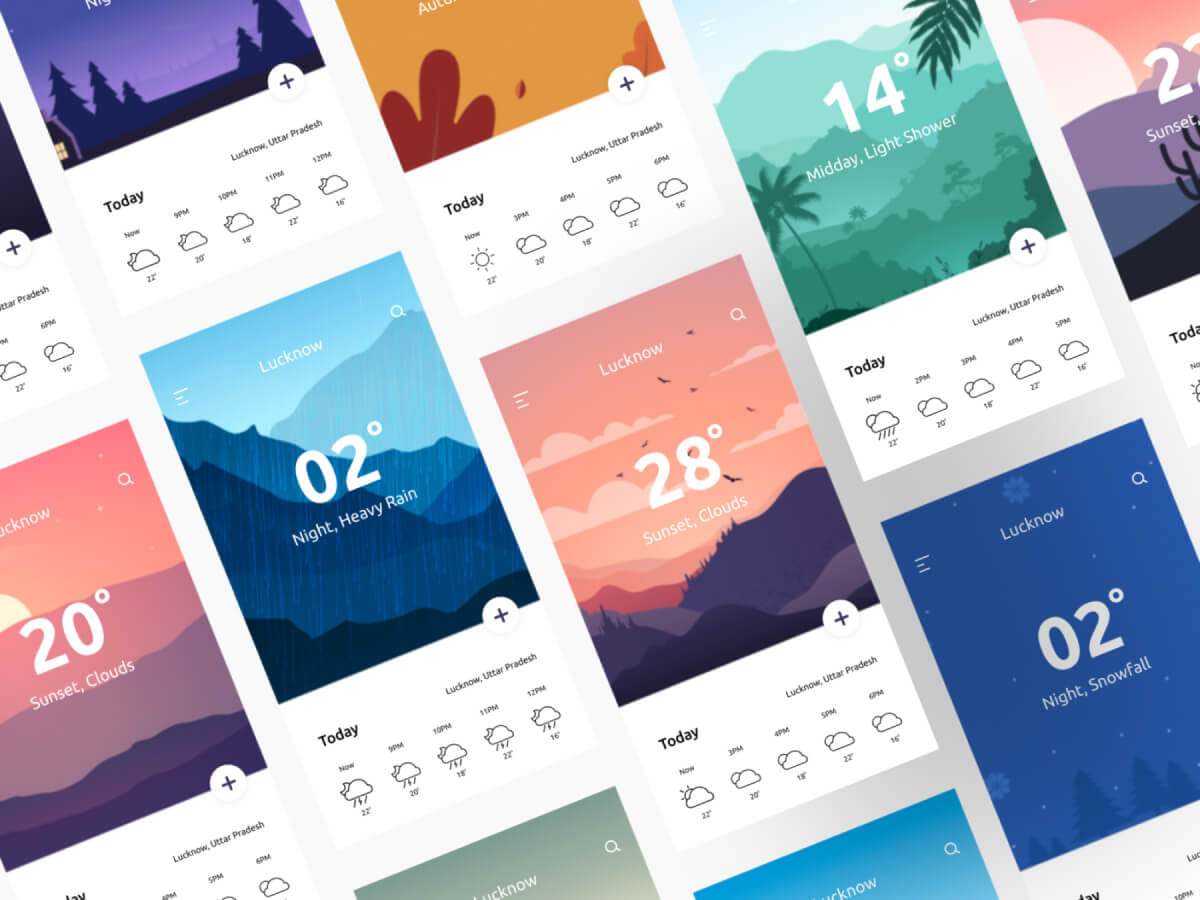 Weather App Cards Figma UI Kit