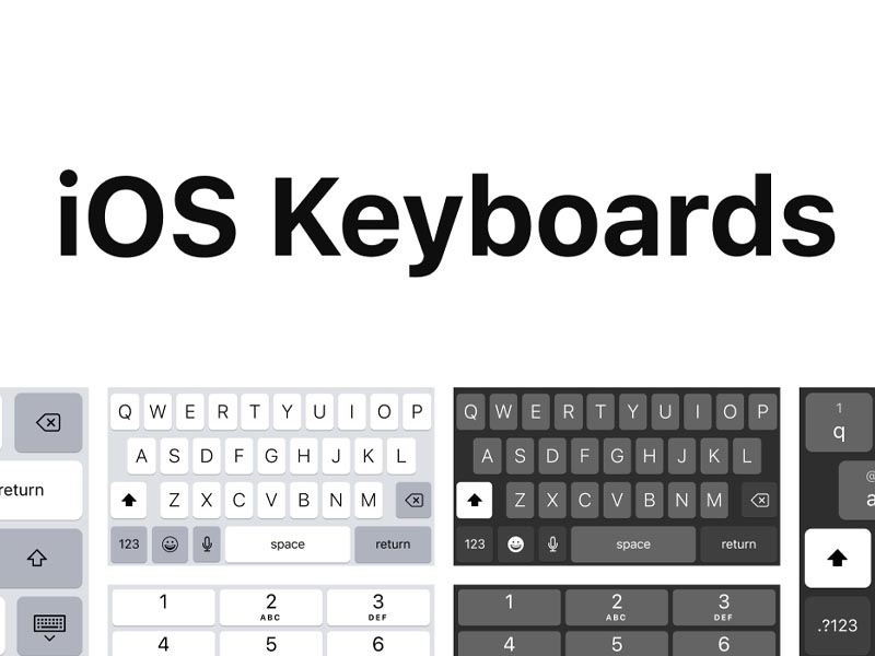 ios keyboard adobe xd