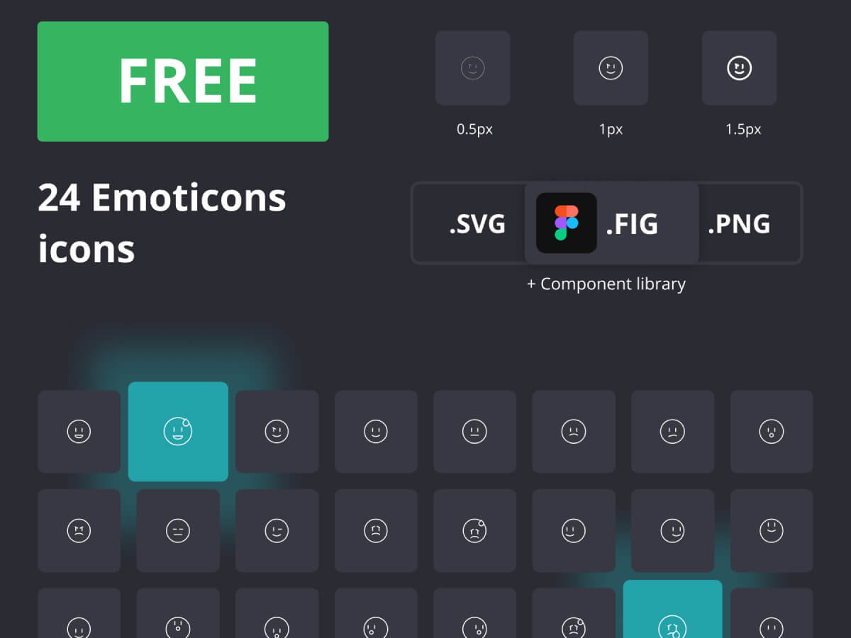 Emoticons Icon Set (+24)