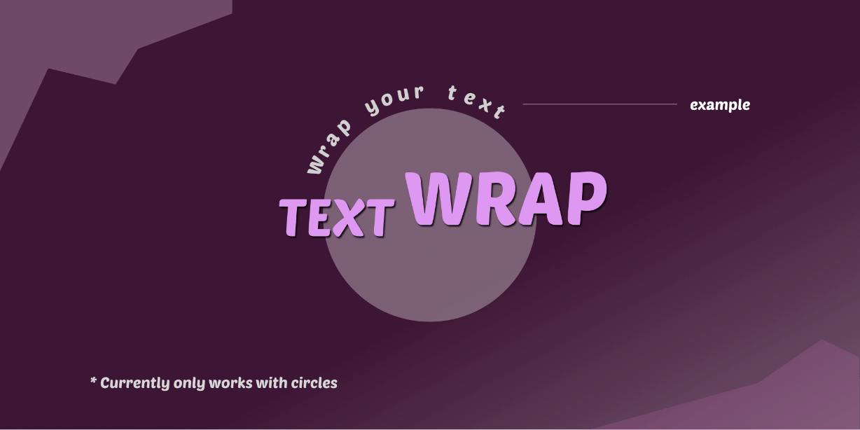 wrap text around circle free