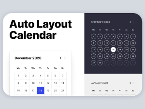 Auto Layout Calendar - Free Figma Resource | Figma Elements