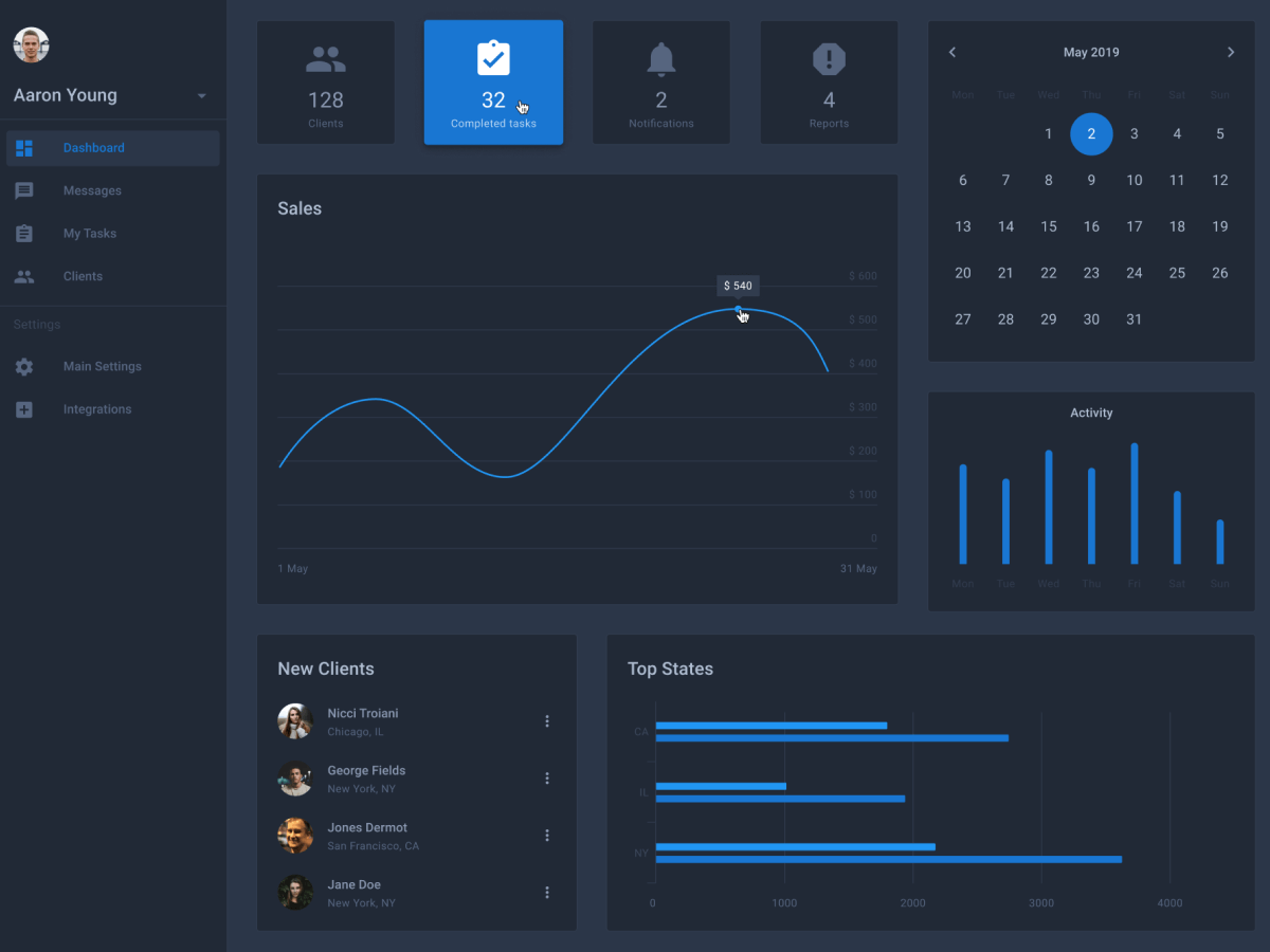 ui design blue