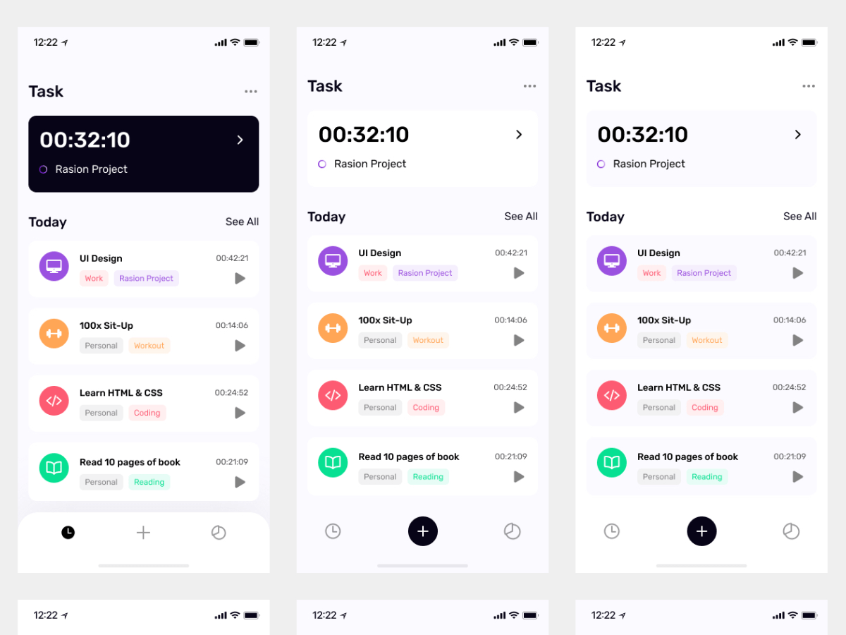 TimePad Time Tracker UI Kit