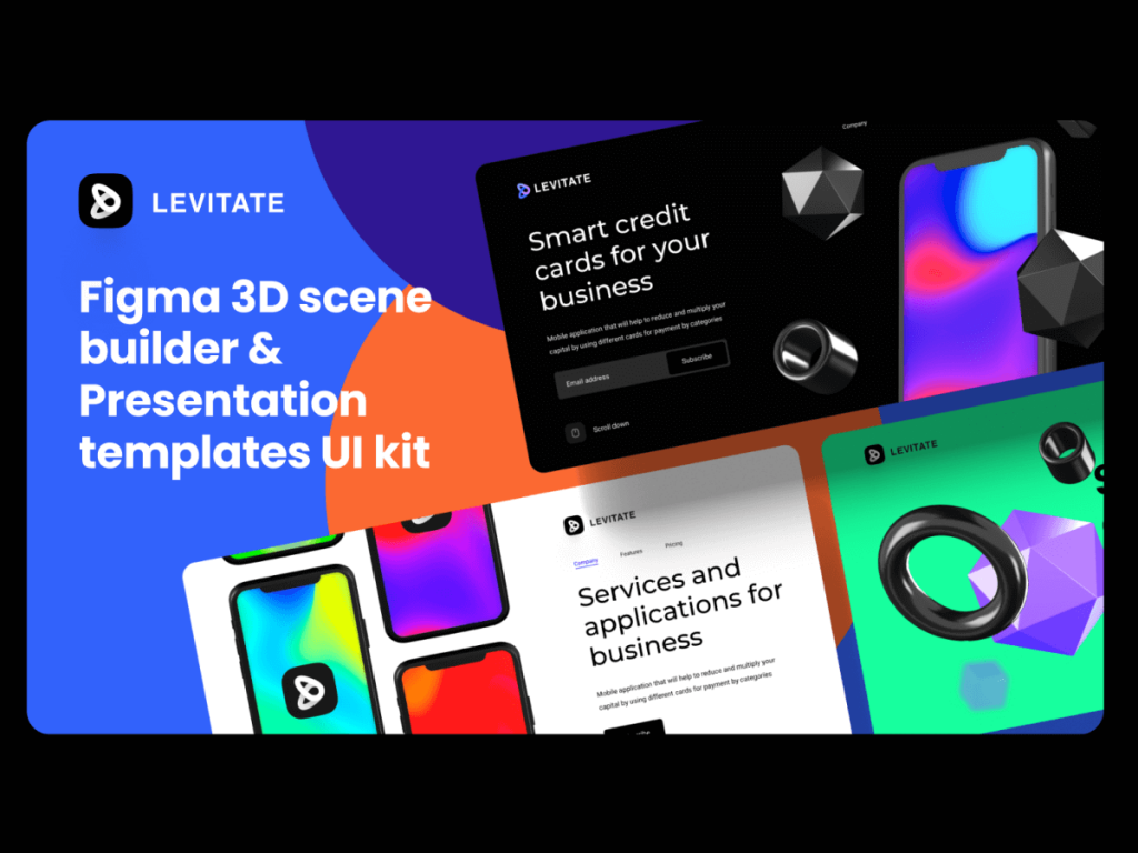 UI Kit for 3D Presentations - Free Figma Resource | Figma Elements