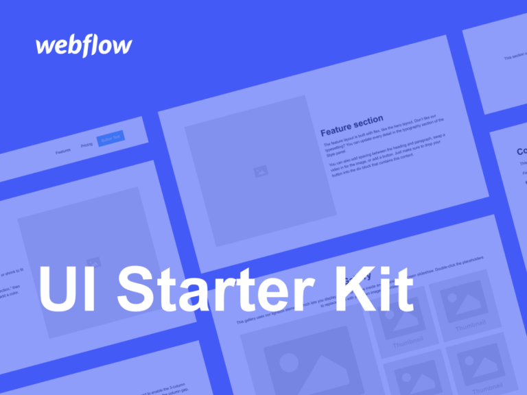 Webflow Starter UI Kit - Free Figma Resource | Figma Elements