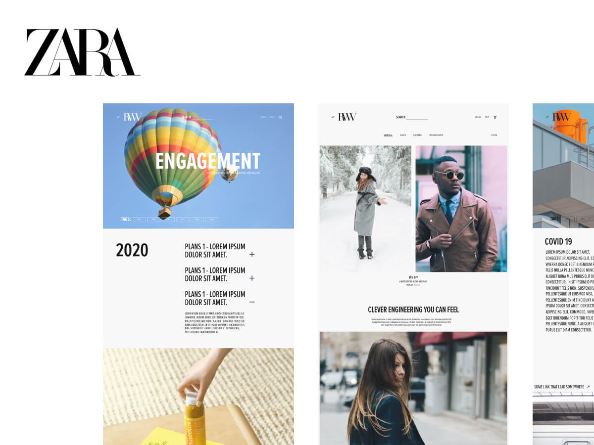 ZARA Website Concept Free Figma Resource Figma Elements