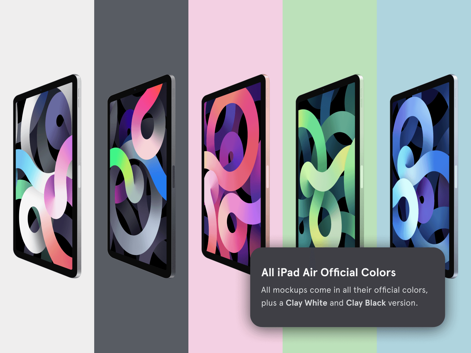 iPad Air All Colors Figma Mockup