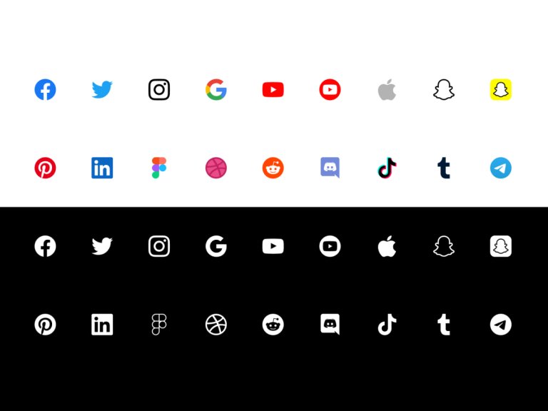 Social Icon Pack - Free Figma Resource | Figma Elements