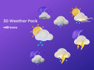 Download 3D Weather Icons Pack - Free Figma Resource | Figma Elements