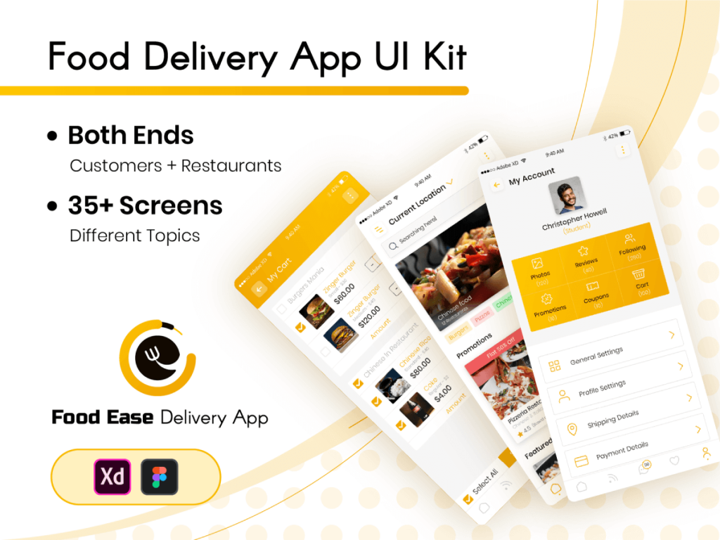 Figma Food Delivery Mobile App UI Kit