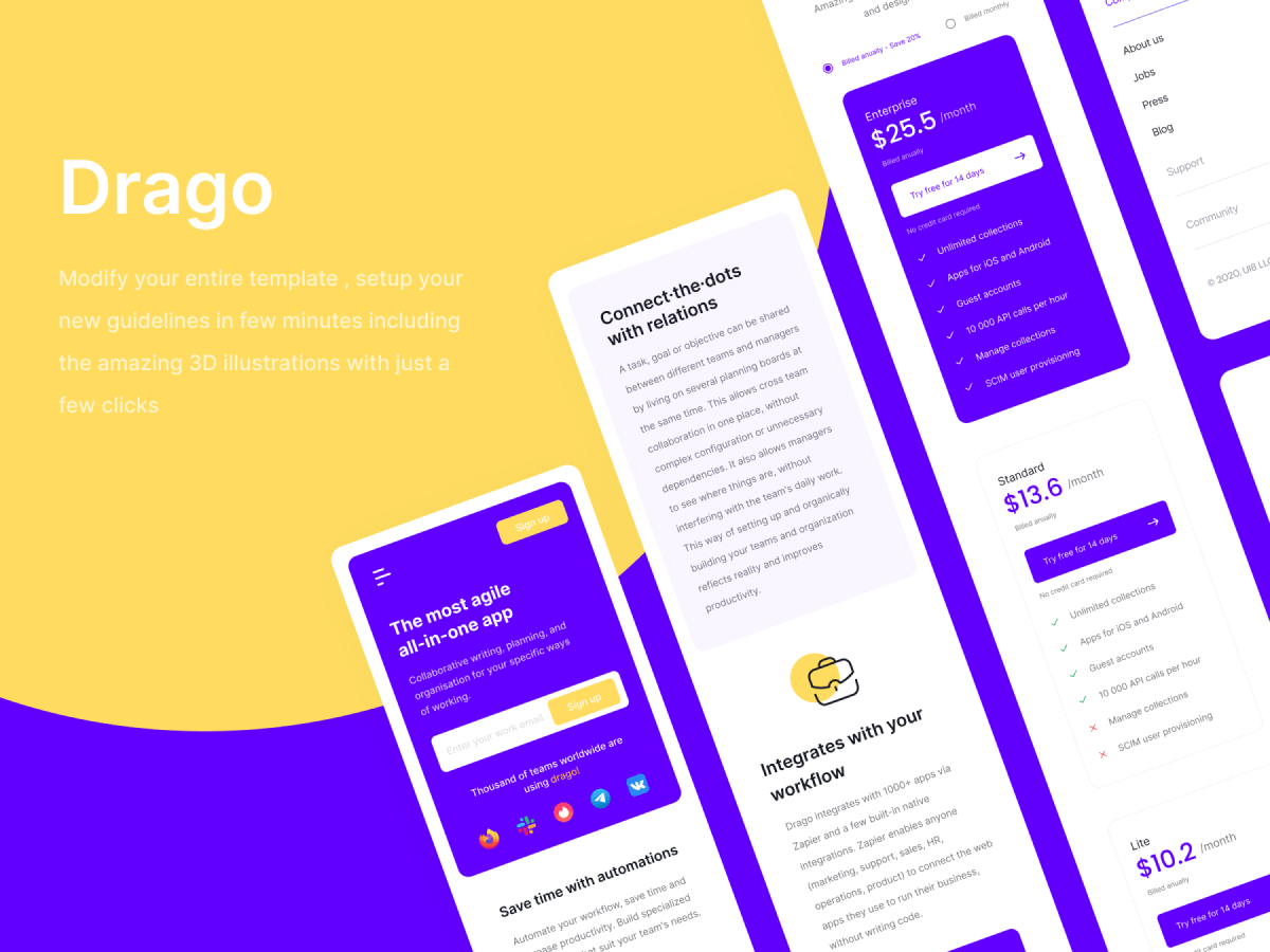 Landing Page Componentes Figma UI Kit