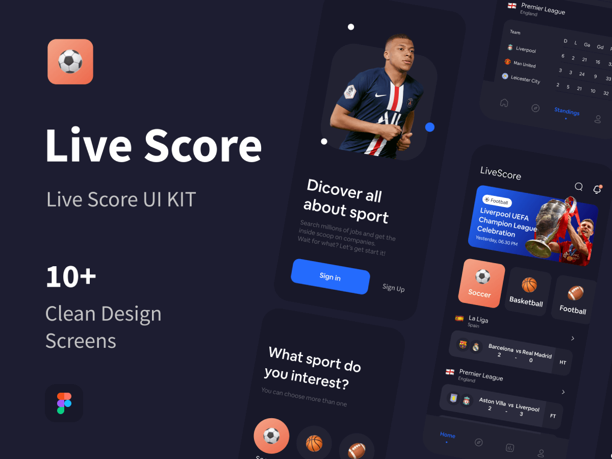 Live Sports Figma UI Kit