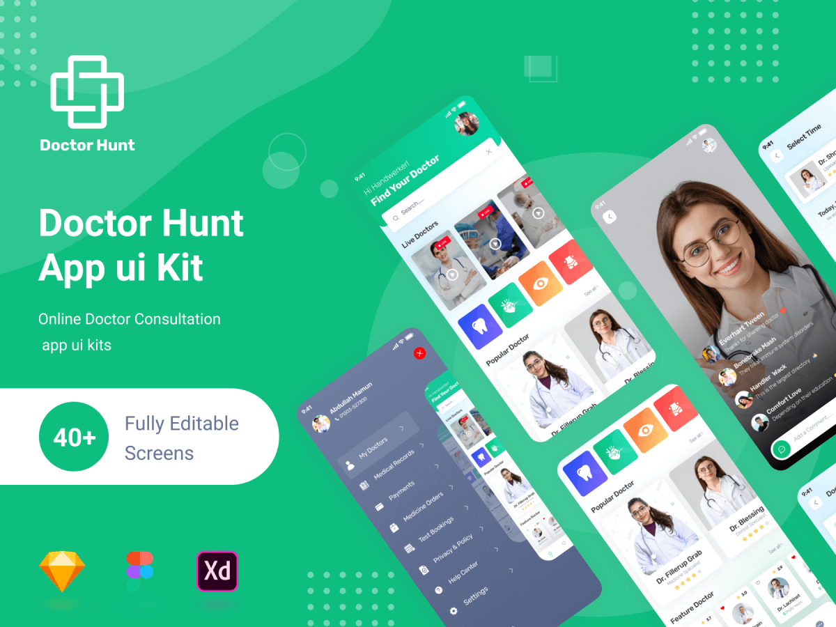 Doctor Consultant Figma Mobile App