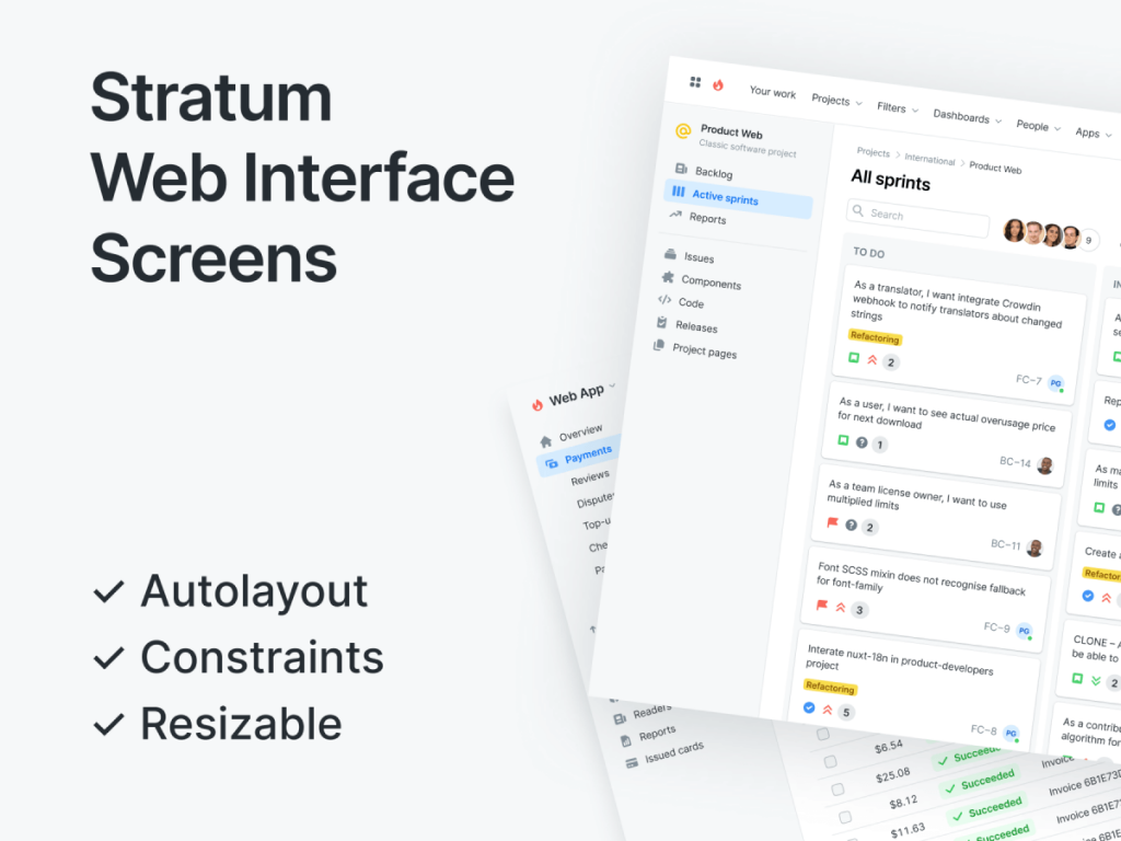 Web Interface Screens Figma UI Kit